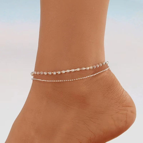 Simple Strass Cup Chain Handanklet Personality Multi-layer Bead