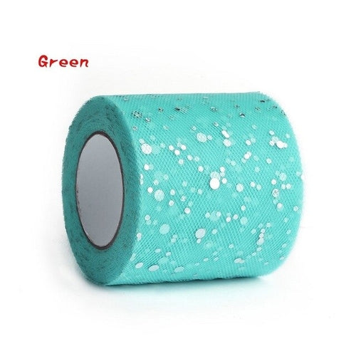 1 Roll Charming 6.5cm Glitter Sequin Tulle Roll 25