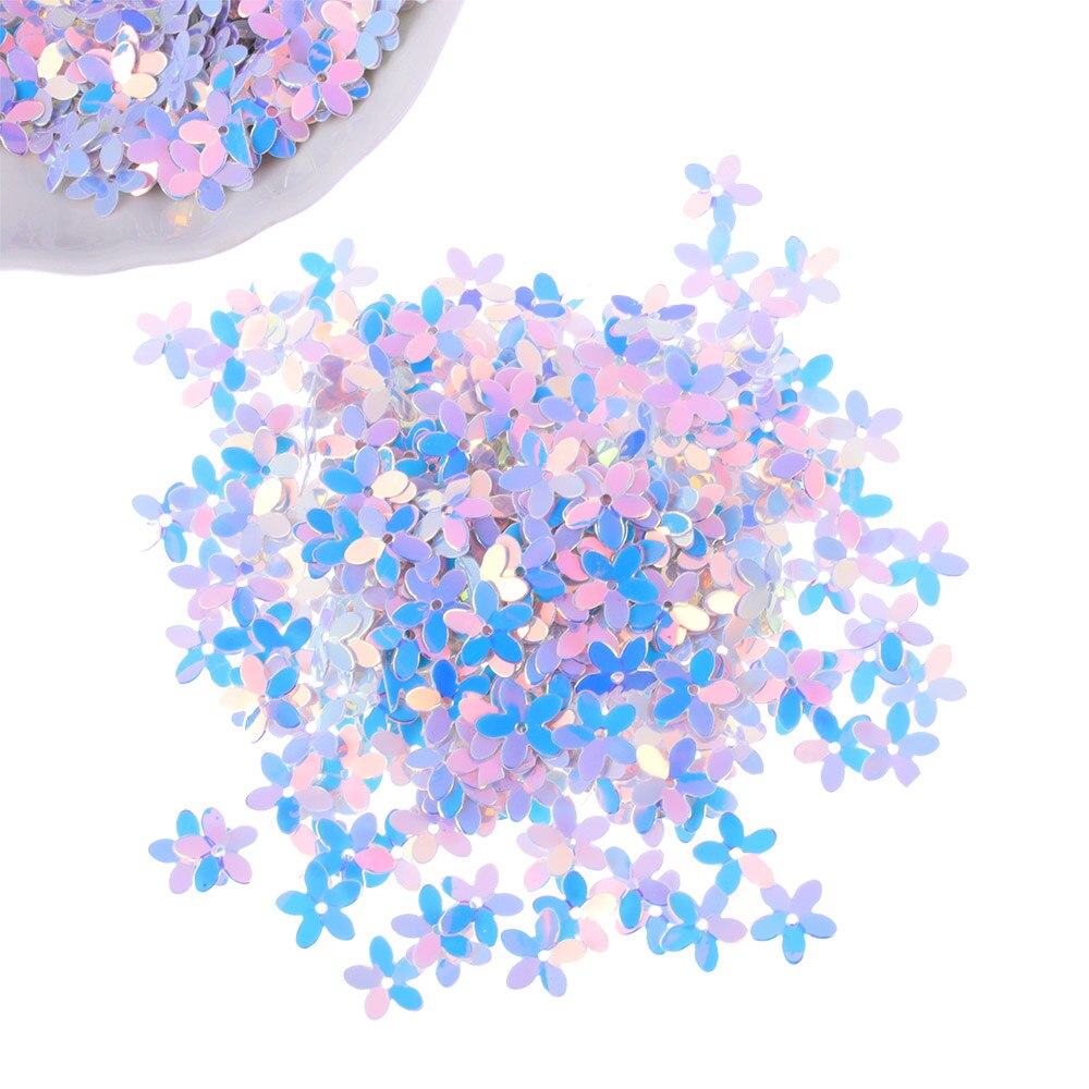 10g /lot White Color Sequin Matte 10mm Cup Five