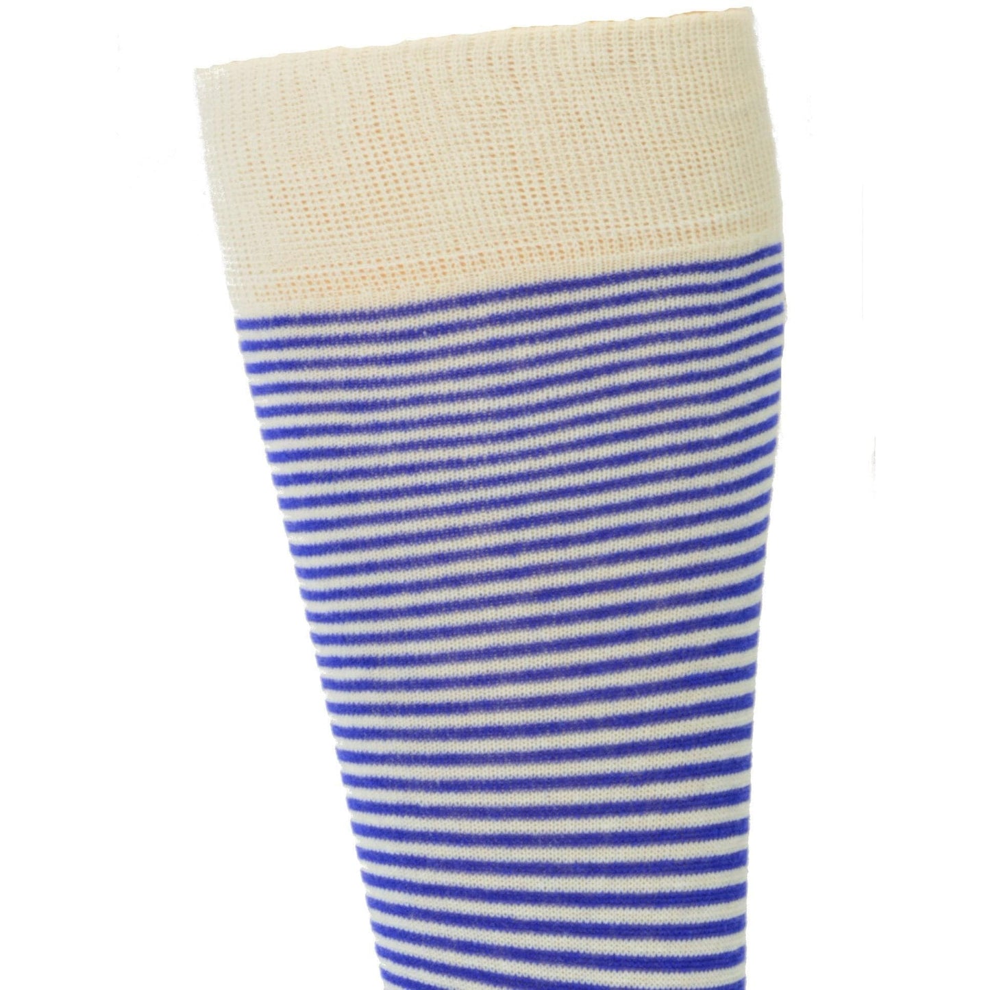 Combed Cotton Crew Socks for Men Pin-Stripes Lightweight Dressy Sock