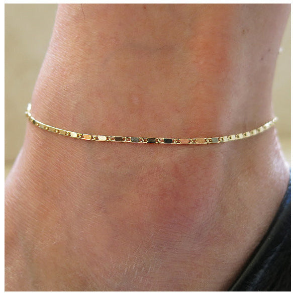 All-match Fresh And Popular Simple Beach Chain Anklet