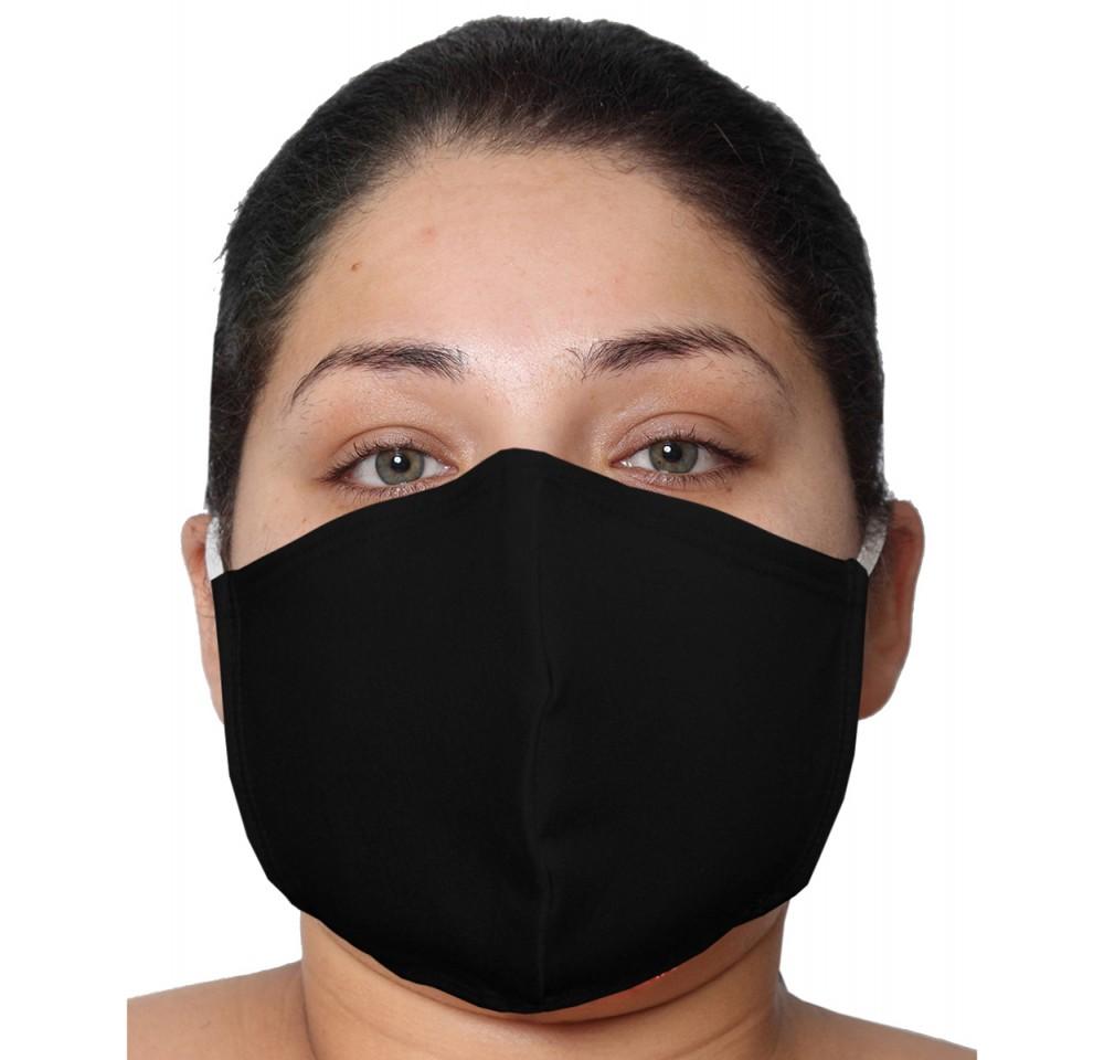 Reusable Fully Lined Cotton Black Face Mask 168M2181