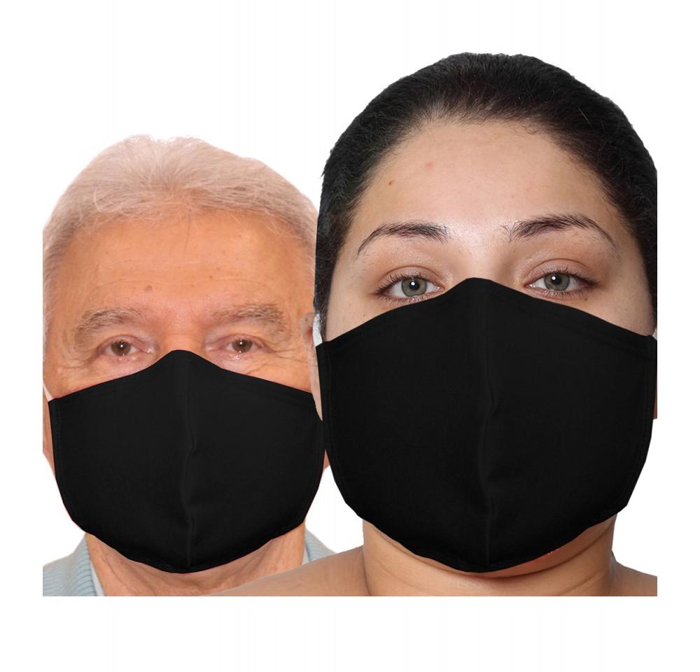 Reusable Fully Lined Cotton Black Face Mask 168M2181