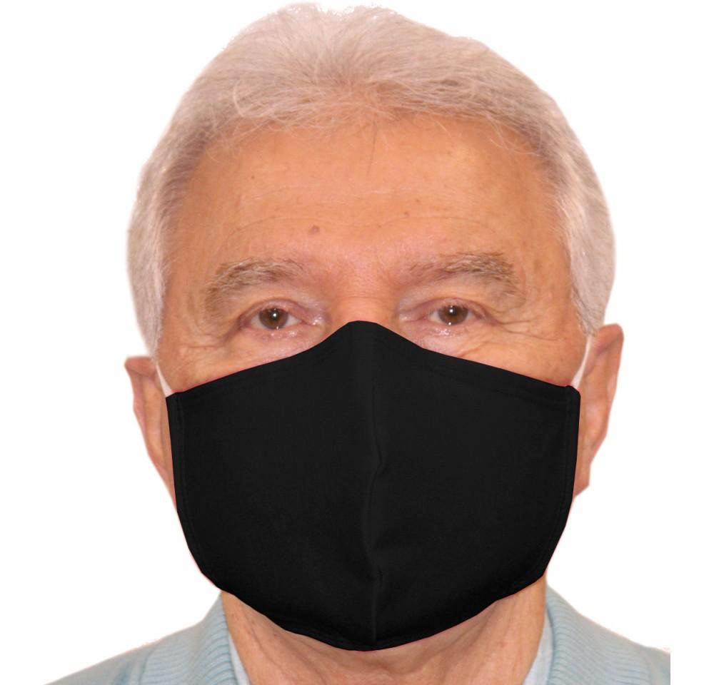 Reusable Fully Lined Cotton Black Face Mask 168M2181