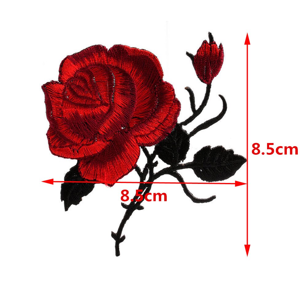 1Pc Fashion Women Ladies  Rose Flower Iron On