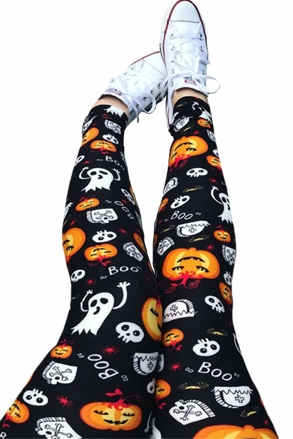 Halloween Pumpkin Ghost Skull Boo Leggings