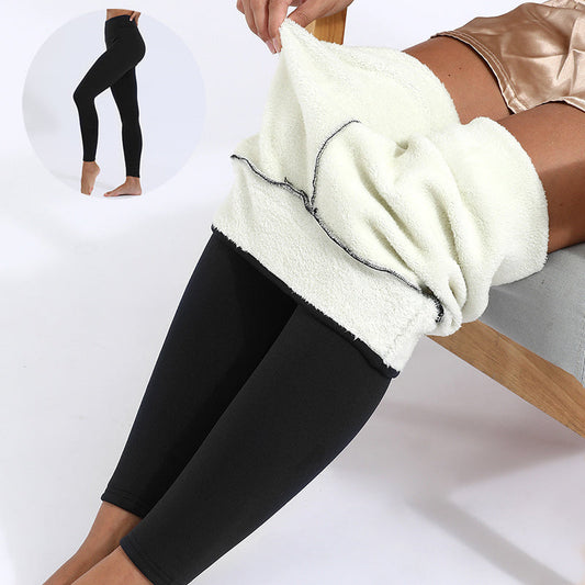 Winter Leggings Warm Thick High Stretch Lamb Cashmere Leggins Skinny F