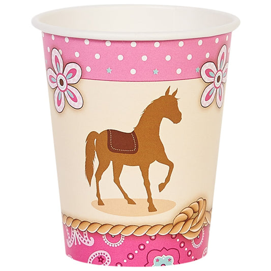 Buyseasons 258192 9 oz Western Cowgirl Party Paper Cups - Size 8