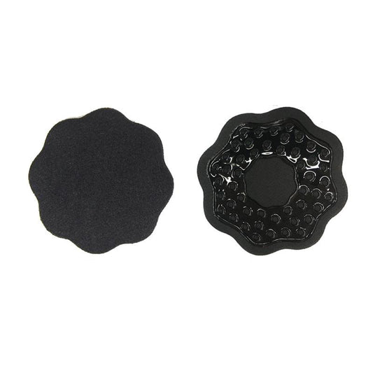 Flower Fabric Nipple Cover - Black