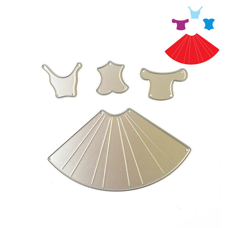 Handmade DIY Women Dress Shape Pattern Metal