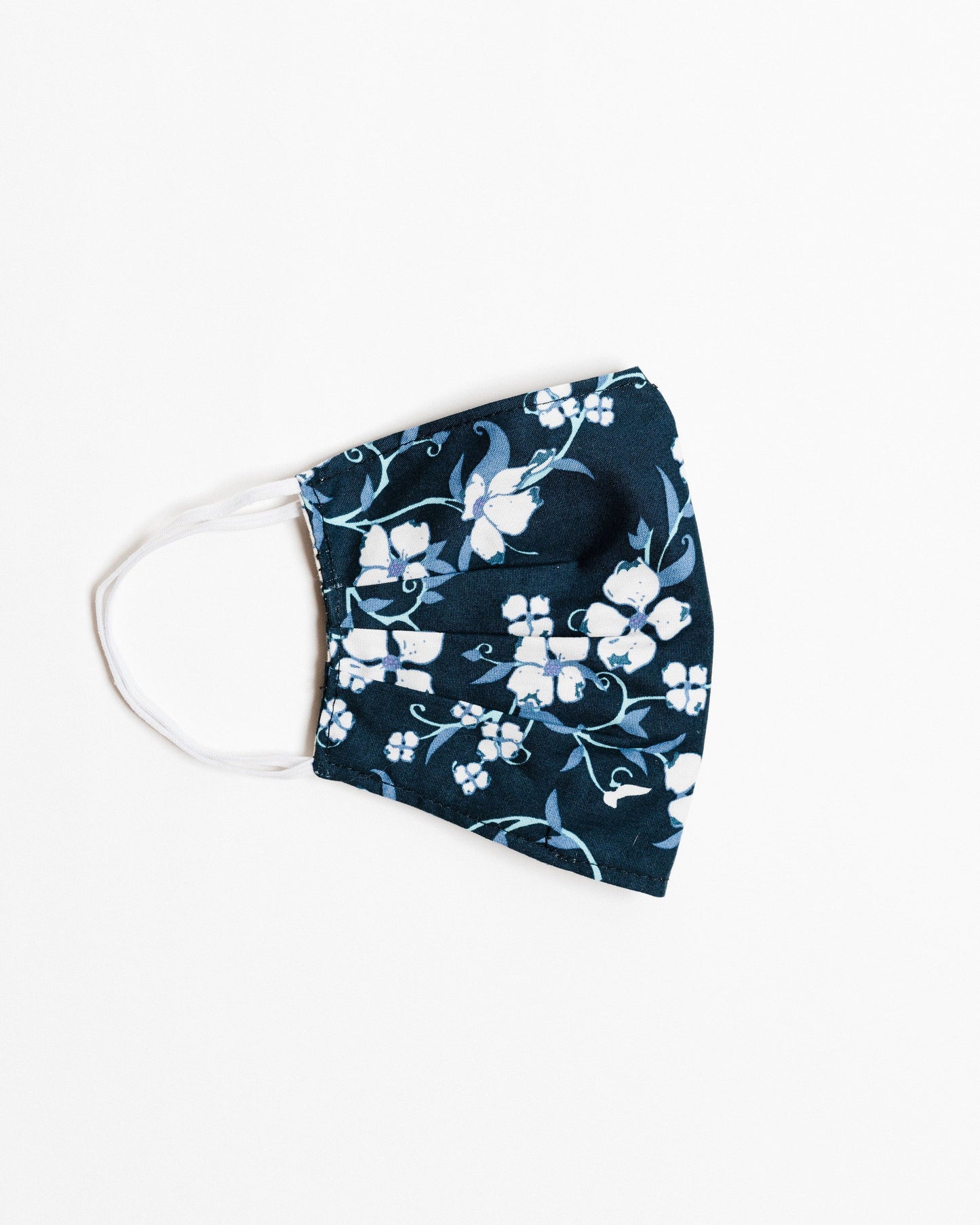 Navy Floral Face Mask