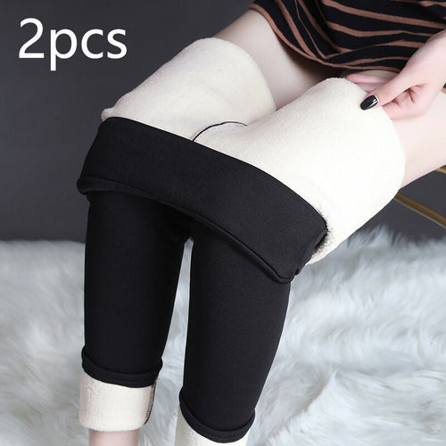 Winter Leggings Warm Thick High Stretch Lamb Cashmere Leggins Skinny F