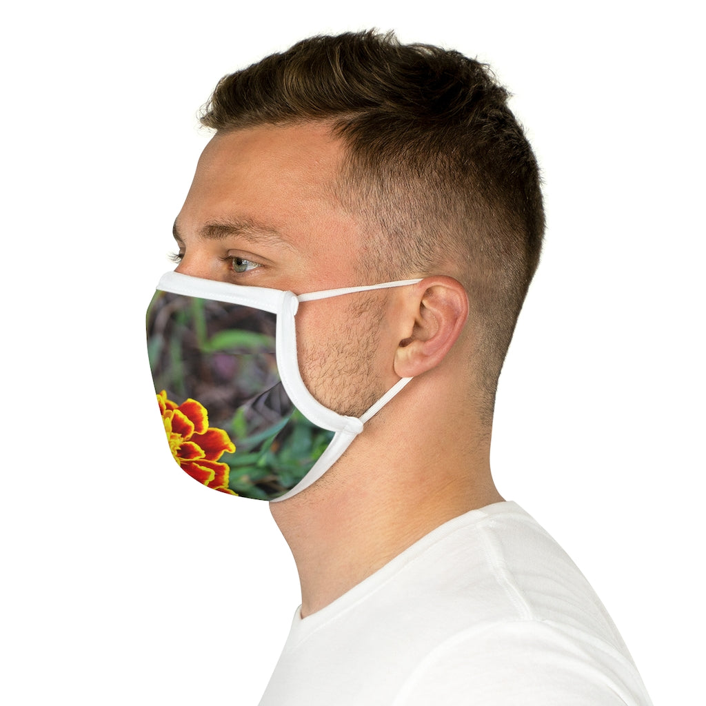 Red and Yellow Flower Cotton Face Mask (EU)