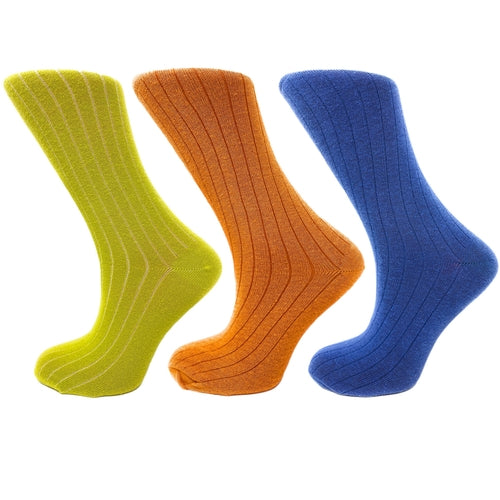 3 Pairs of Women's Mid-Calf Colorful Socks - Soft, Breathable, &