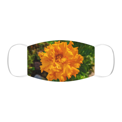 Orange Flower Snug-Fit Polyester Face Mask