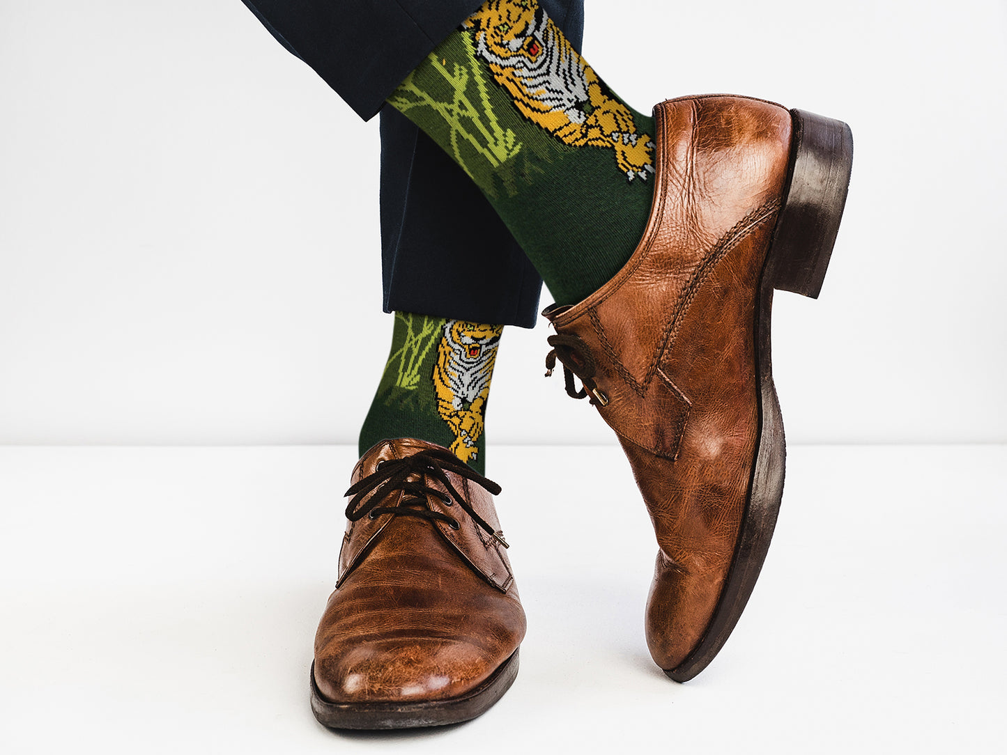 Sick Socks – Tiger(Green) – Exotic Animals Socks