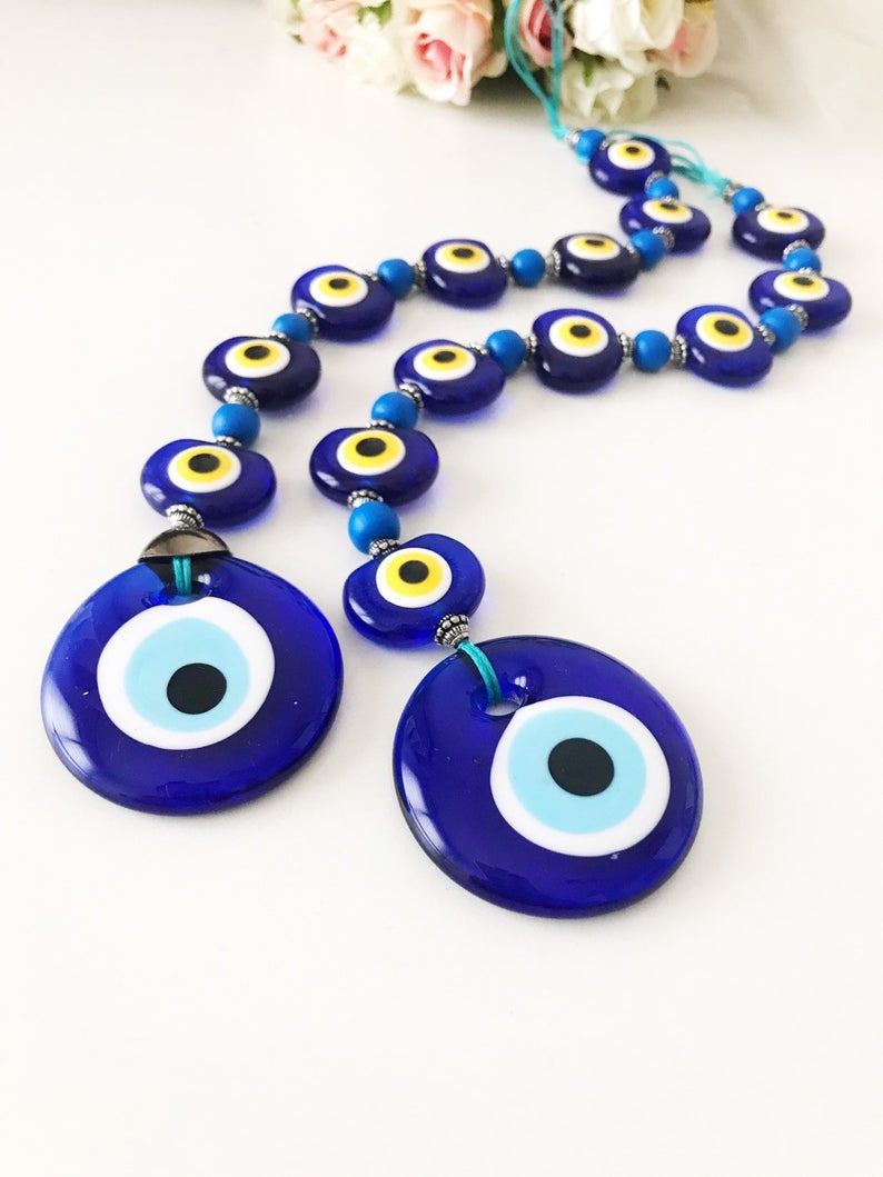 Evil eye wall hanging - 8 beads protection