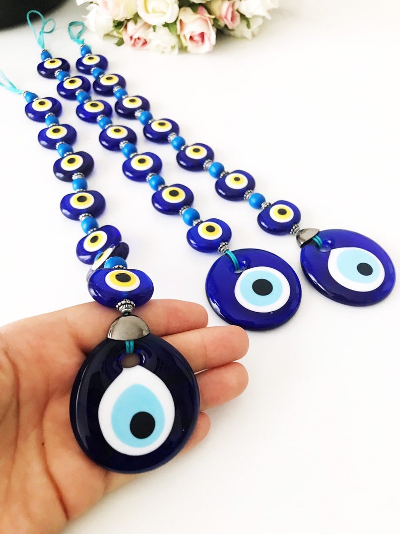 Evil eye wall hanging - 8 beads protection