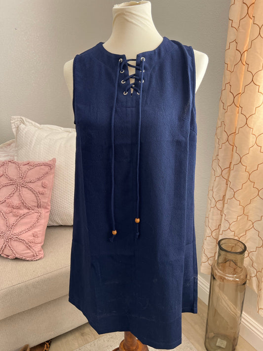 Navy blue shift dress