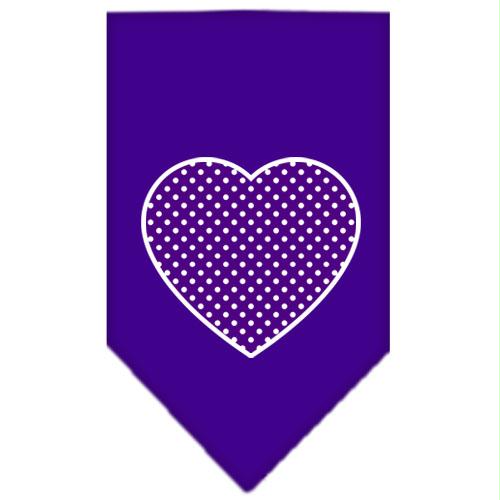 Mirage Pet Products 66-102 LGPR Purple Swiss Dot Heart Screen Print Ba