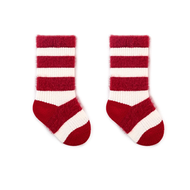 Warm Boneless Children’s Fleece-lined Socks for Autumn and Winter,