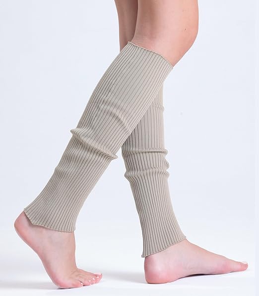 1 Pair Women's Knitted Cotton Leg Warmers for Cold Weather 21 Inches